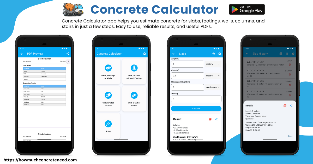 concrete calculator app for android